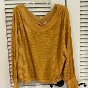 “We The Free” Free People Mustard Yellow Top
